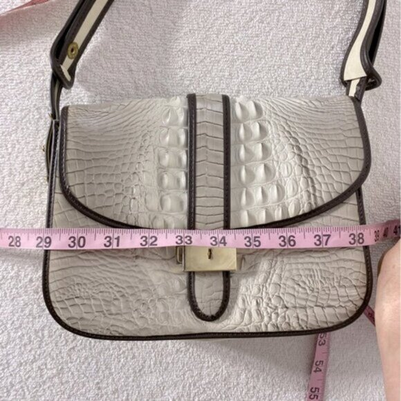 Vintage Reptile Embossed Faux Leather Purse Handbag Shoulder Bag - Picture 16 of 16